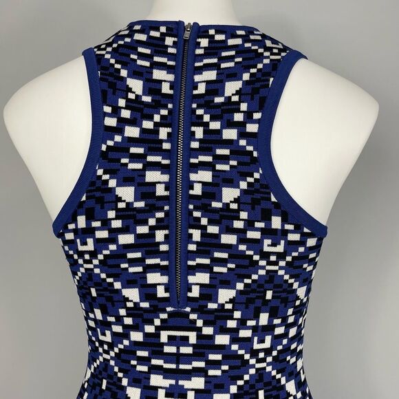 Parker Sweater Knit Geometric Calypso Combo Print BodyCon Racer Back Mini Dress - Picture 8 of 16